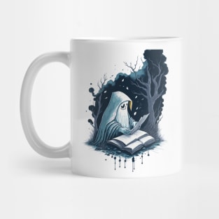 Ghost reading letters Mug